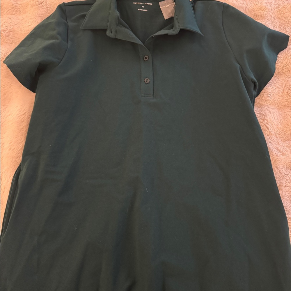 Universal Standard Forest Green Polo Shirt Dress - Picture 7 of 7